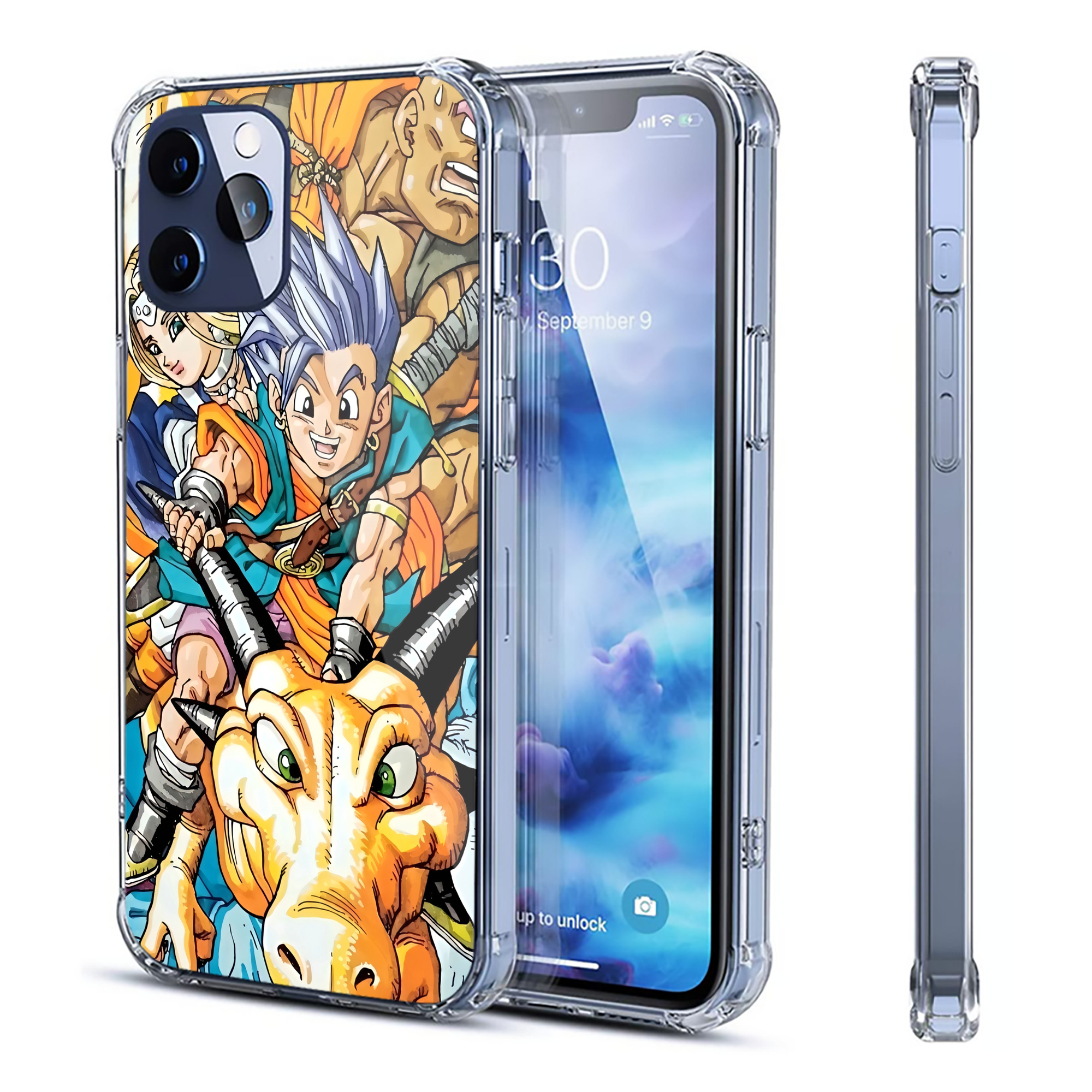 （画像用） ドラゴンクエスト Doragon Kuesuto Dragon Quest 【iPhone 12シリーズ対応】透明スマホケース（クリアソフトケース）